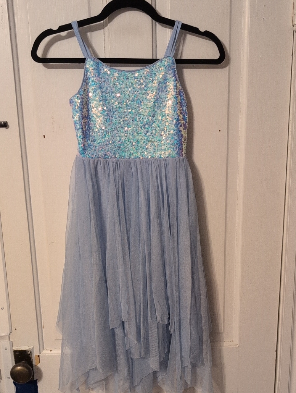 Girls Cat & Jack Light Blue Sequin Tulle Dress Costume